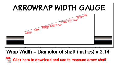 Bohning Arrow Wrap Size Chart